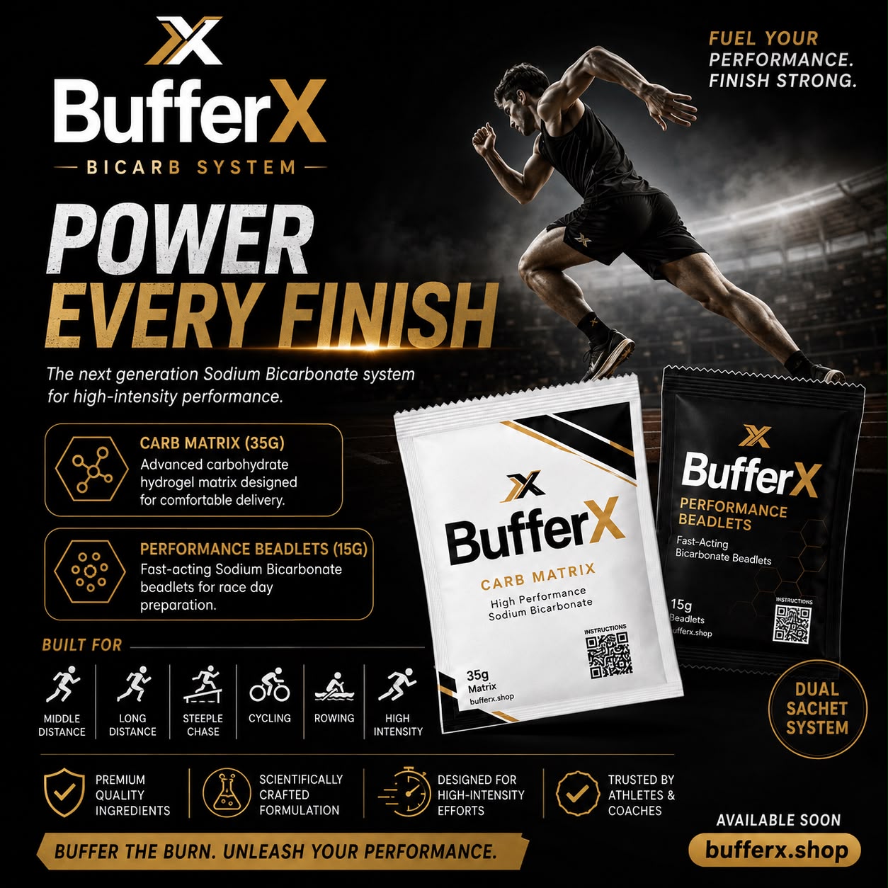 BufferX Bicarb System — Carb Matrix and Performance Beadlets sachets
